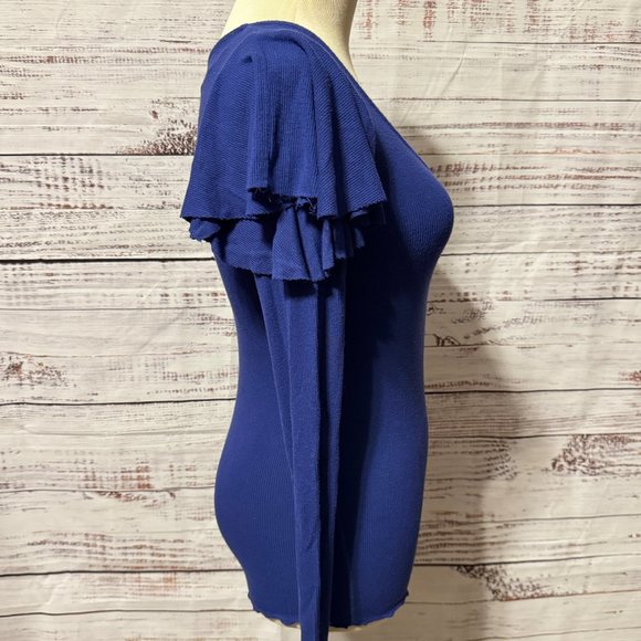 🎉😀CLEARANCE SALE!!😀🎉FREE PEOPLE We The Free On Rewind Tee in Sapphire - Picture 4 of 9